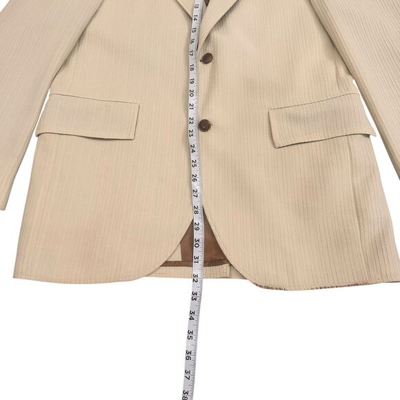WR Derby of San Francisco  Blazer Mens 40L Sport Coat Vintage Cream READ - Picture 4 of 11